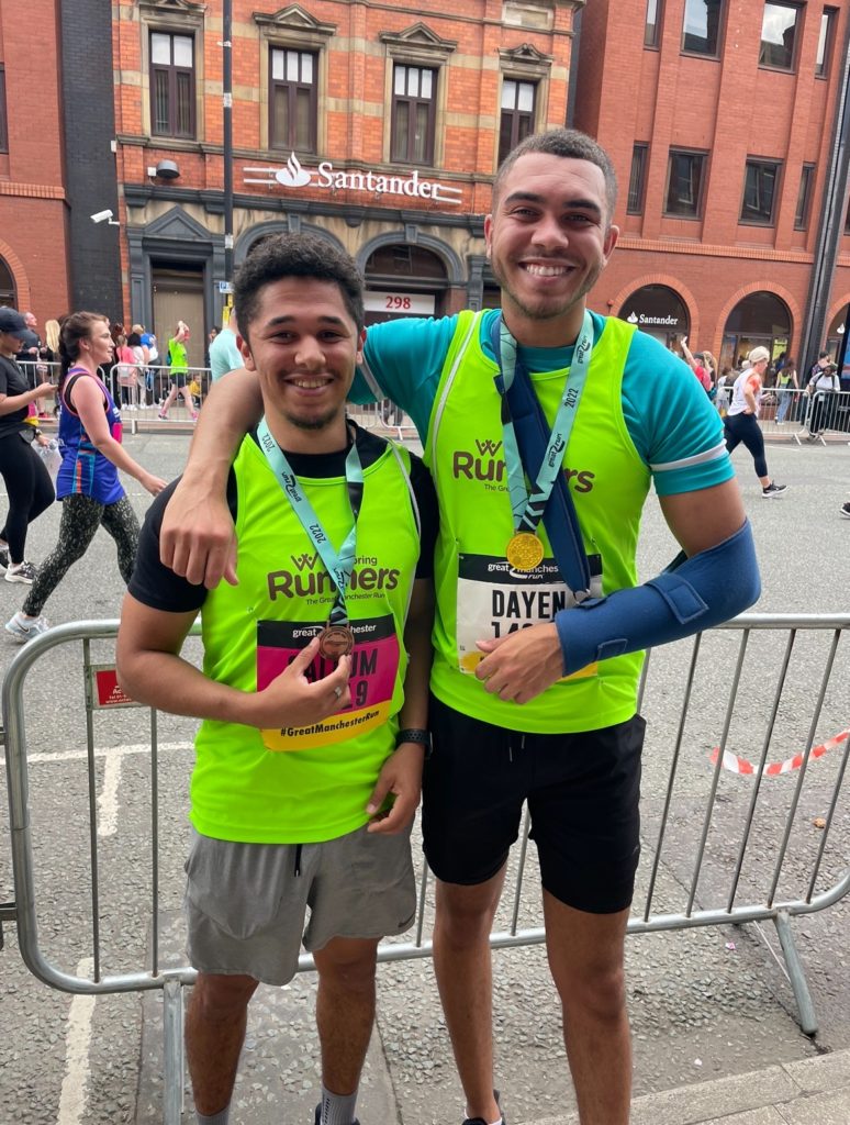 Two men doing a Charity Run